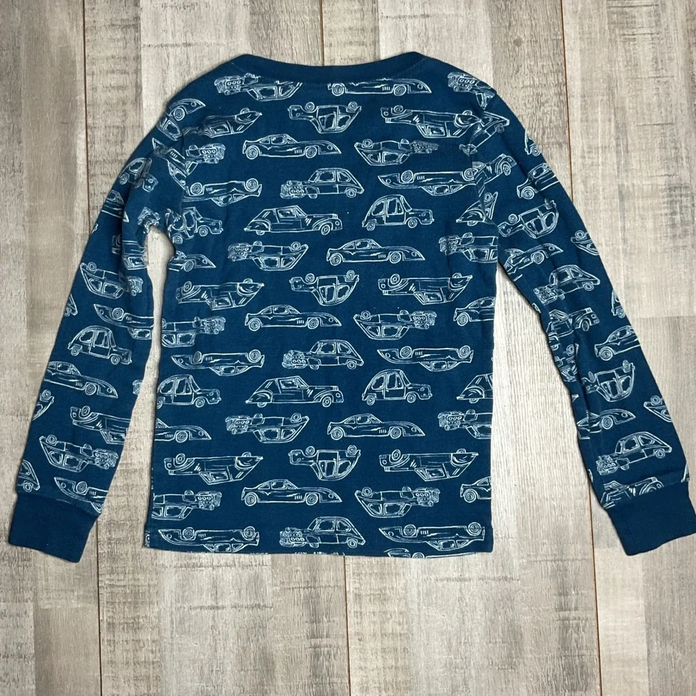 Gymboree Boys Blue Vintage Car Print Pajama Set 2-Piece Cotton Snug Fit Size 6